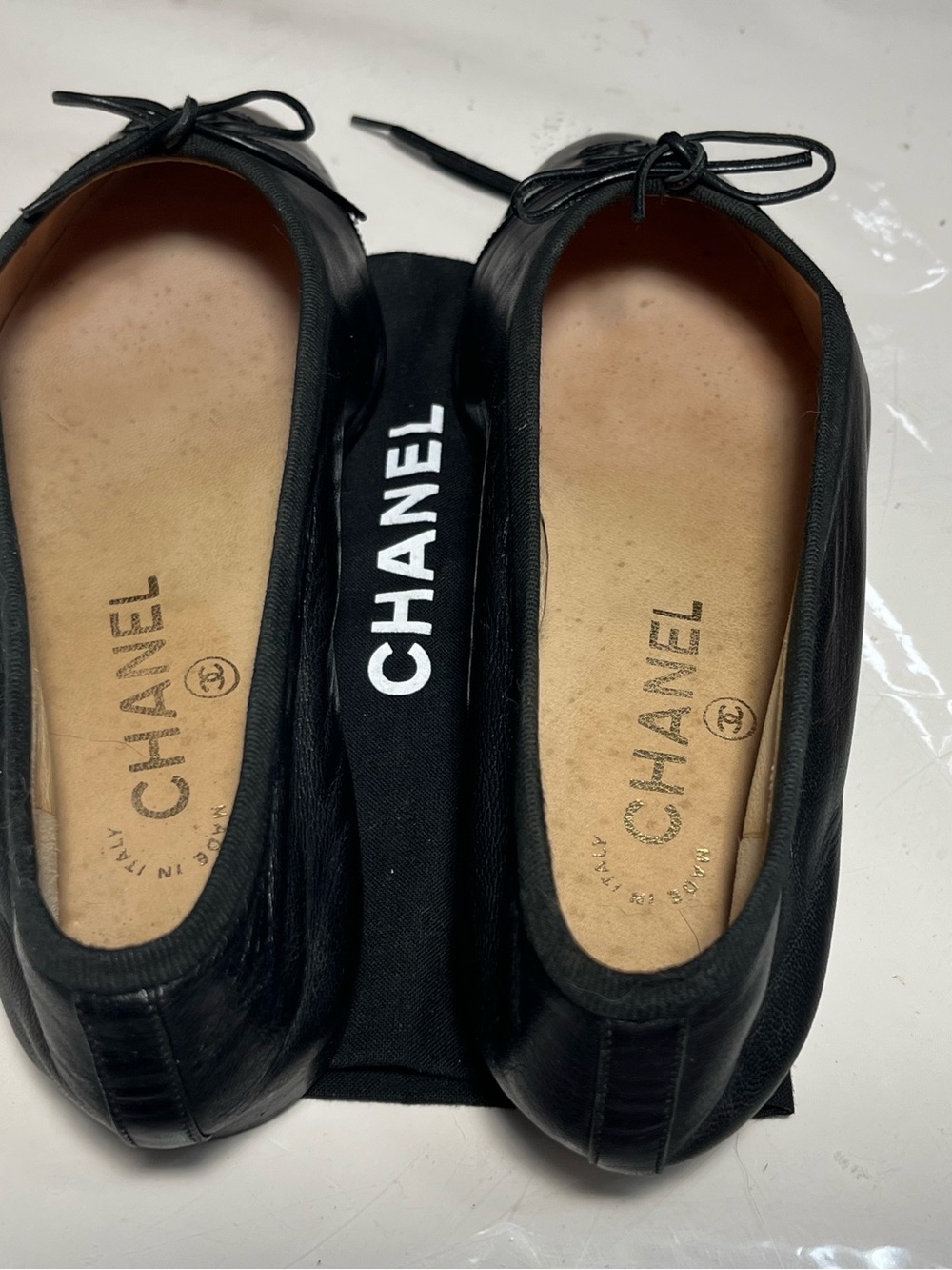 Vintage CHANEL Black Ballerina Flats - Picture 3 of 8
